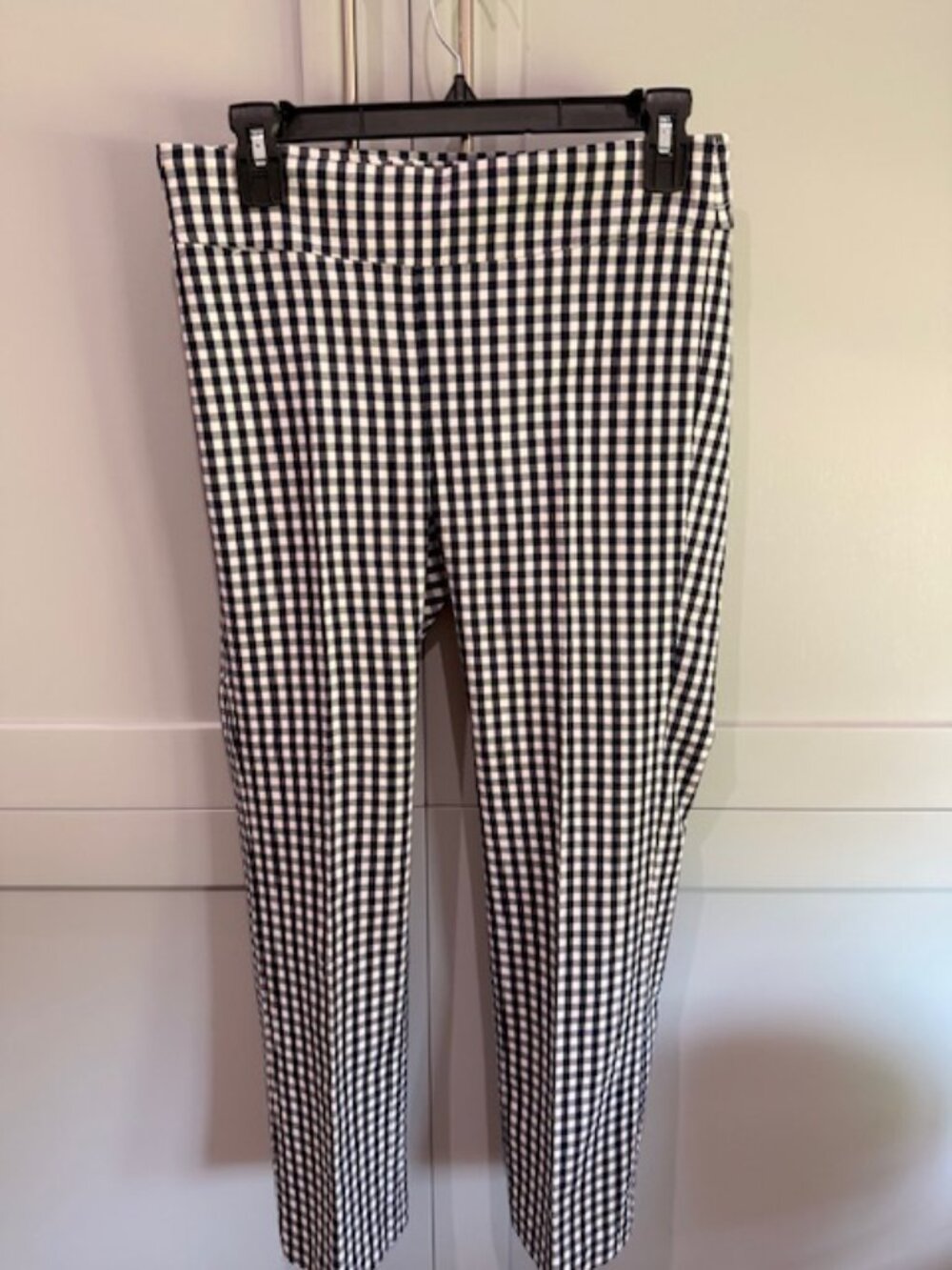J. McLaughlin Pants, Pull-on, Size 6, Checked, Black & White
